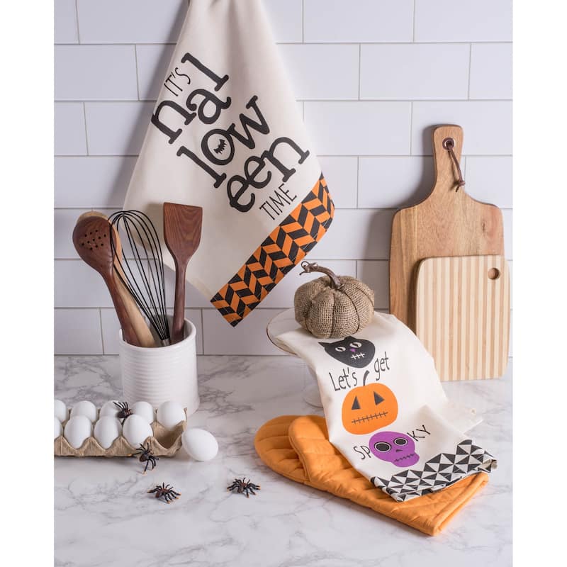 DII Assorted Halloween Embellished Dishtowel (Set of 3)