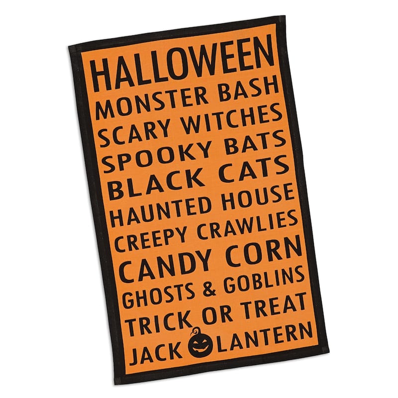 DII Assorted Halloween Embellished Dishtowel (Set of 3)
