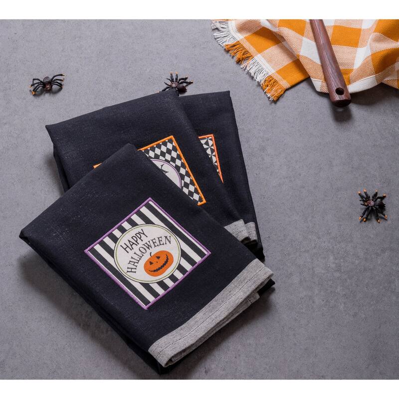 DII Assorted Halloween Embellished Dishtowel (Set of 3)