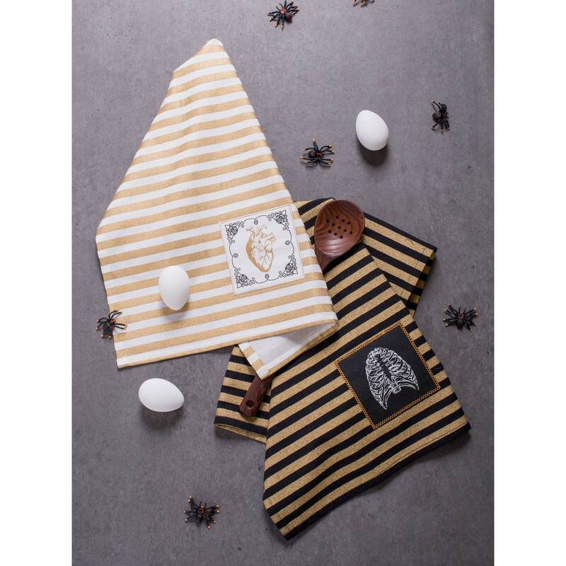 DII Assorted Halloween Embellished Dishtowel (Set of 3)