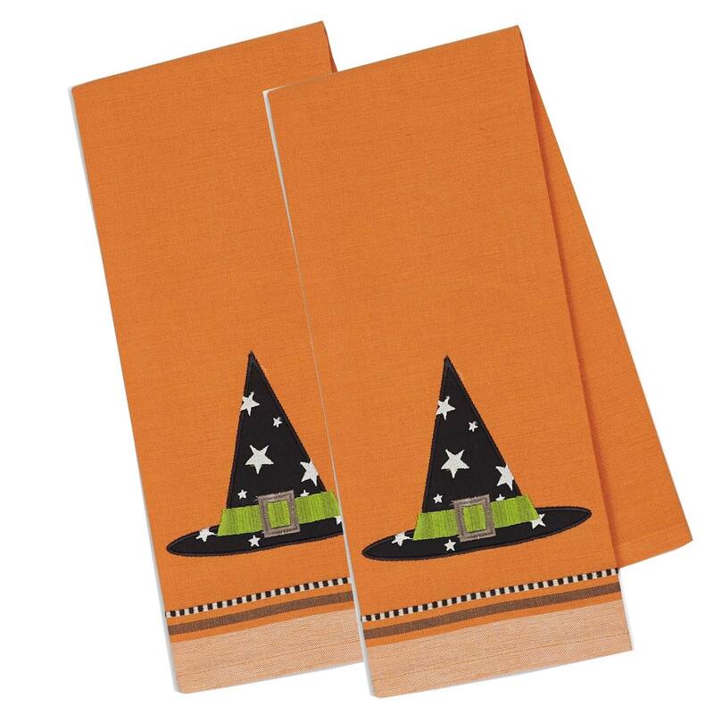 DII Assorted Halloween Embellished Dishtowel (Set of 3)