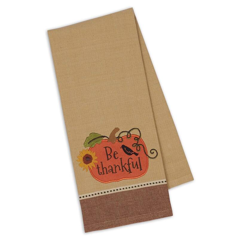 DII Assorted Fall Embroidered Dishtowel (Set of 3)