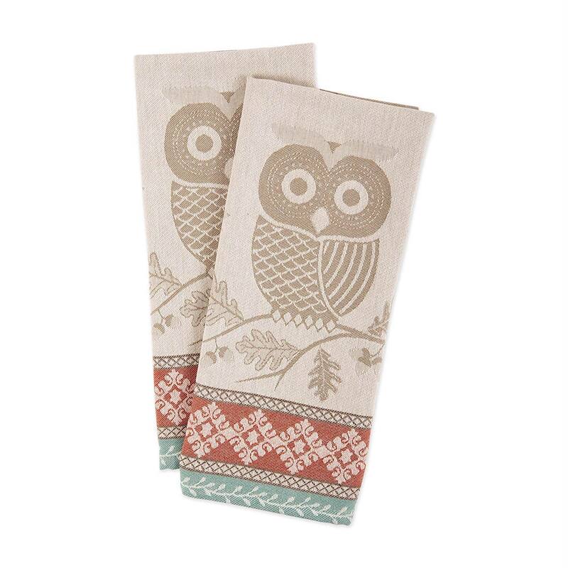 DII Assorted Fall Embroidered Dishtowel (Set of 3)