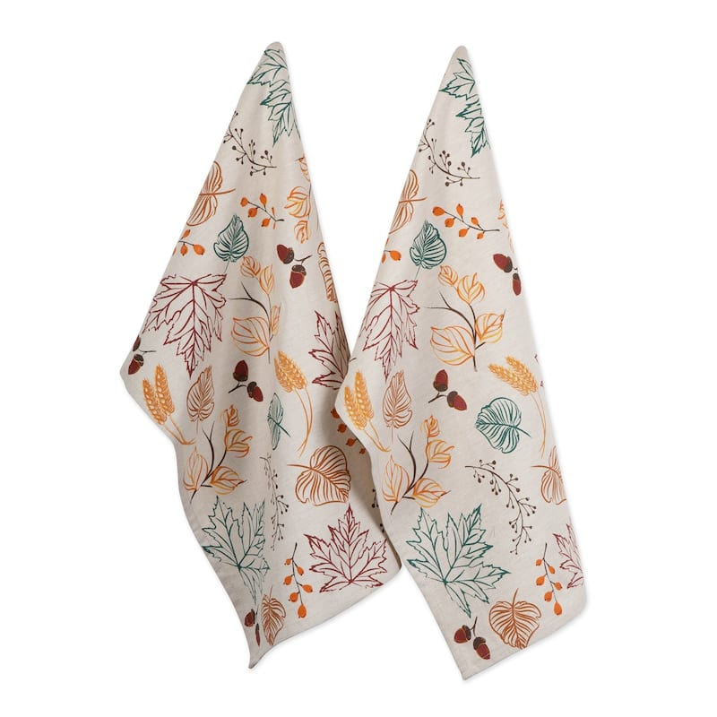 DII Assorted Fall Embroidered Dishtowel (Set of 3)