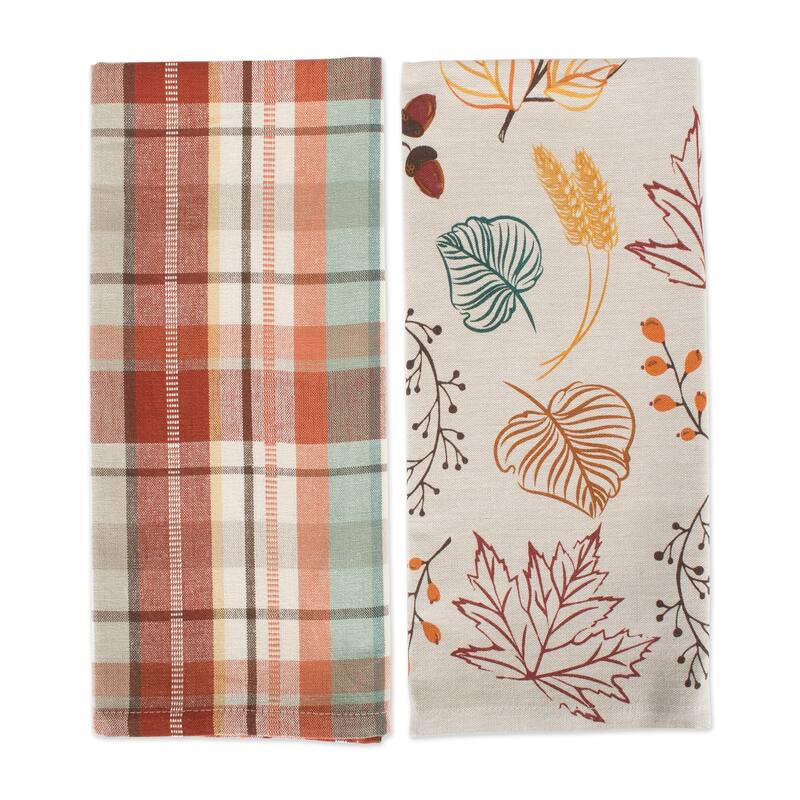 DII Assorted Fall Embroidered Dishtowel (Set of 3)