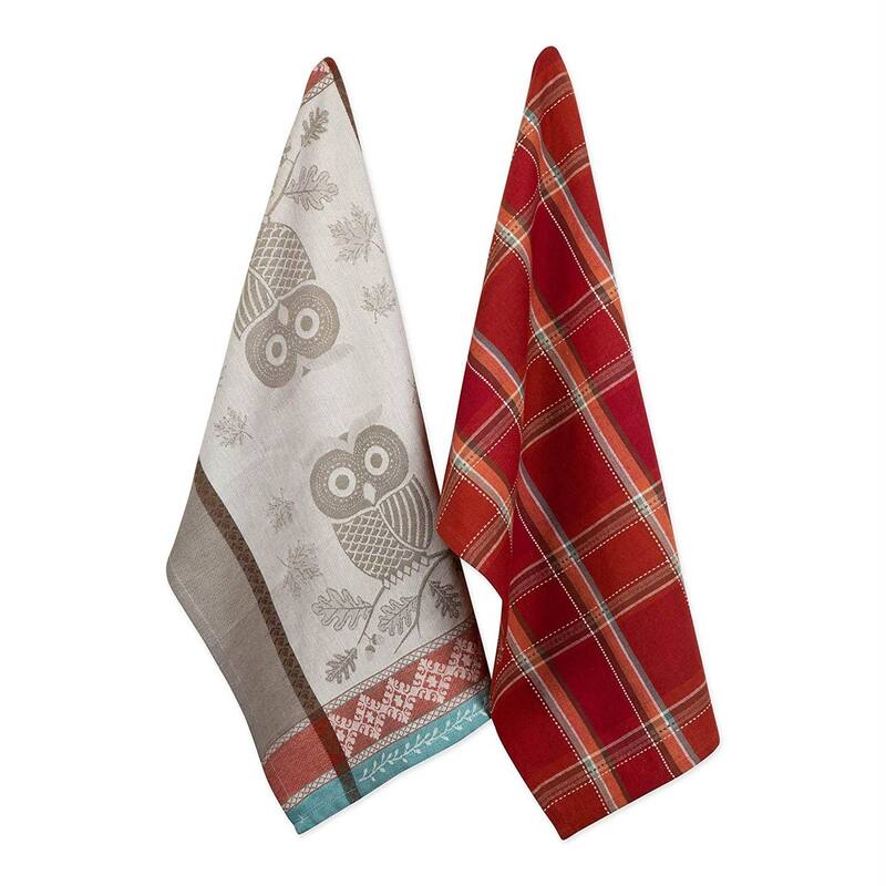 DII Assorted Fall Embroidered Dishtowel (Set of 3)