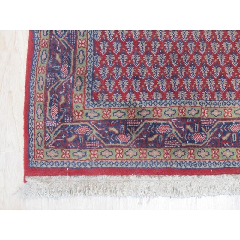 Hand-knotted Wool Red Traditional Oriental Mir Rug