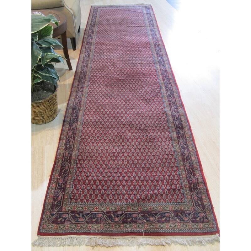 Hand-knotted Wool Red Traditional Oriental Mir Rug