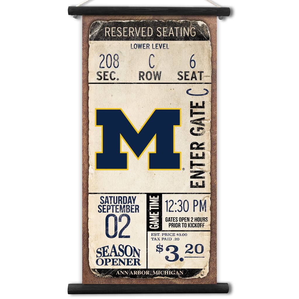 Michigan Wolverines Kickoff Printed Canvas Banner