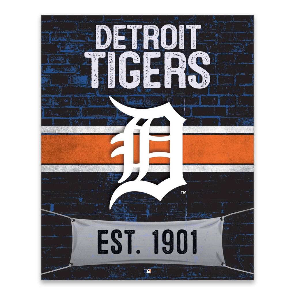 Detroit Tigers Brickyard Printed Canvas