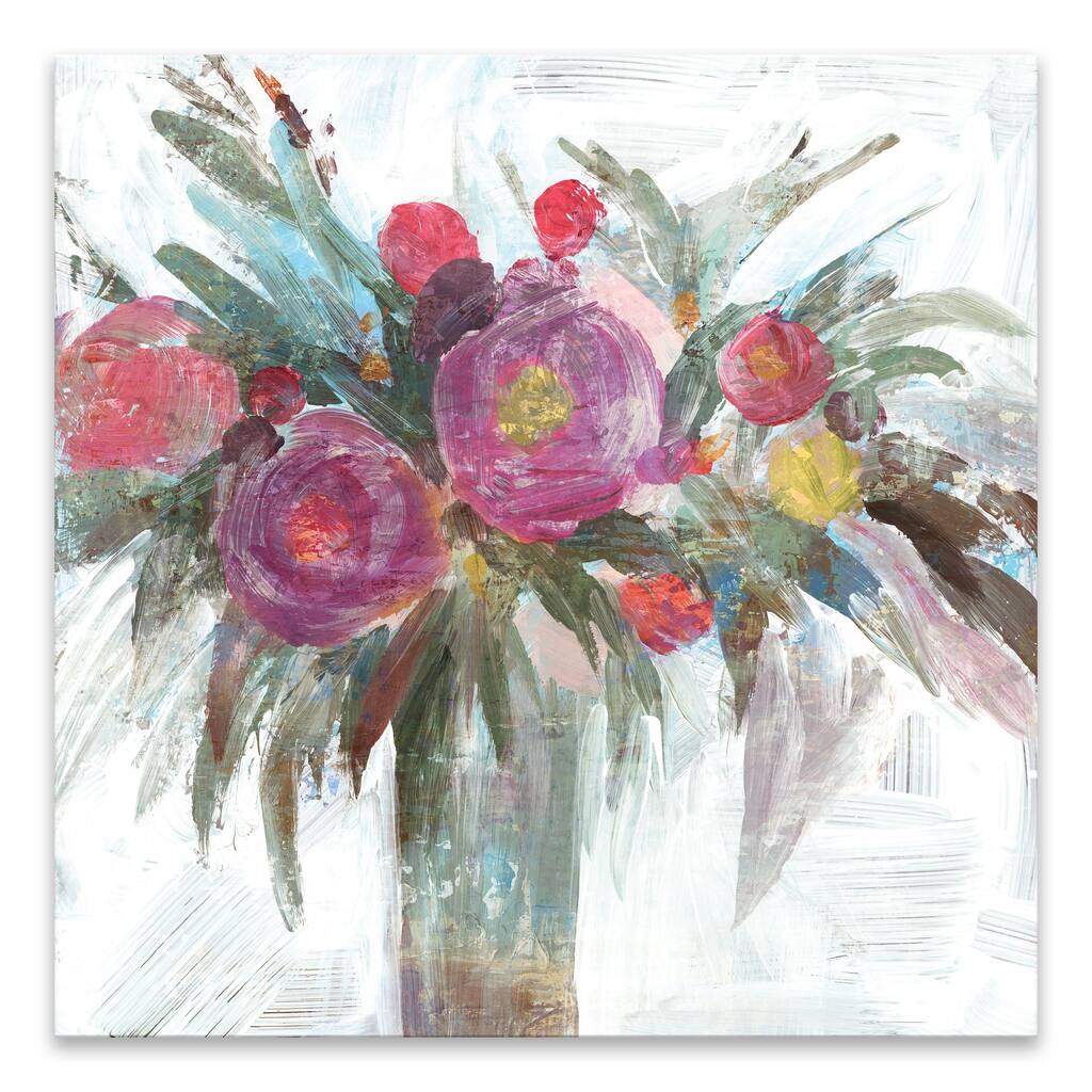 Sweet Roses II Hand Embellished Canvas
