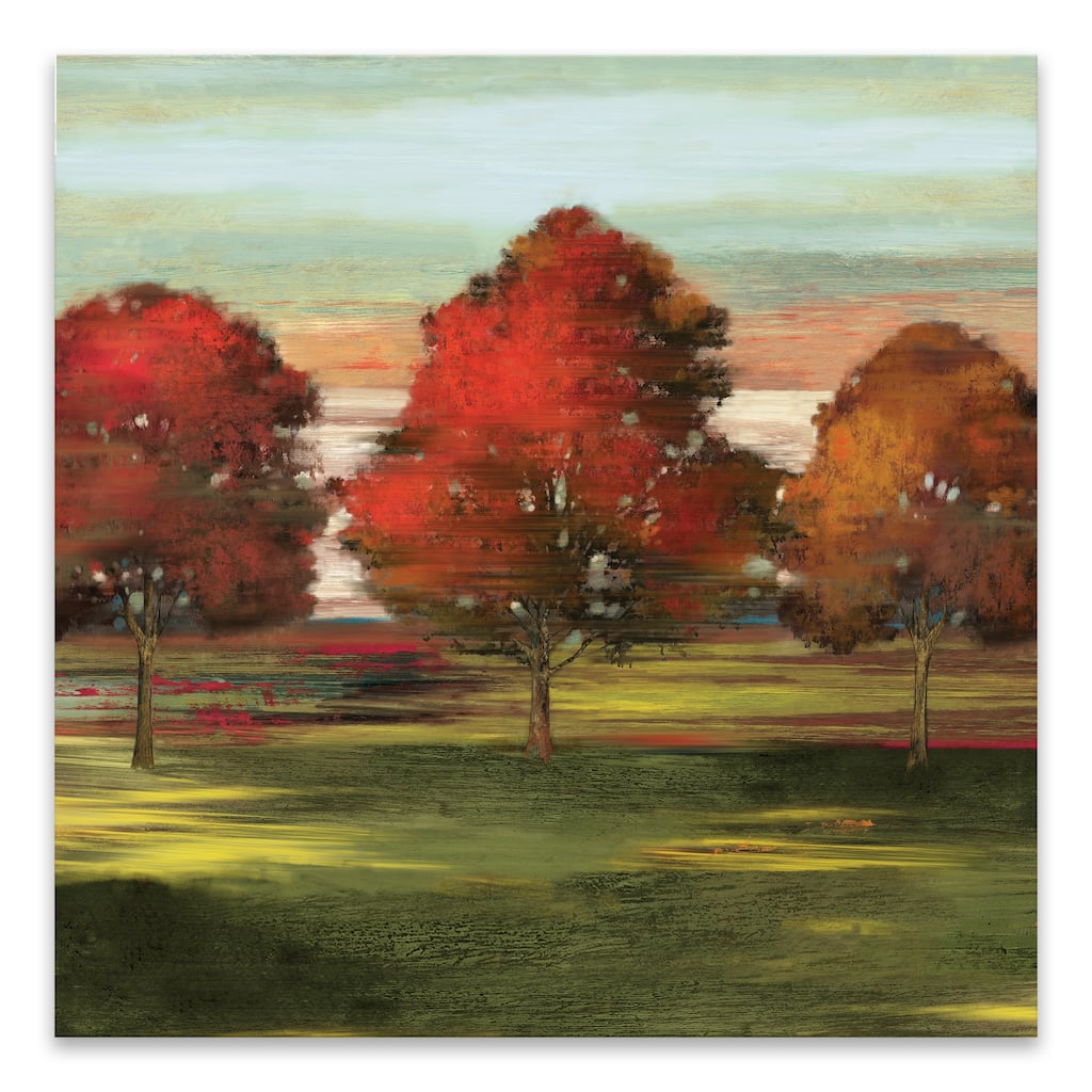 Trees In Motion Printed Canvas