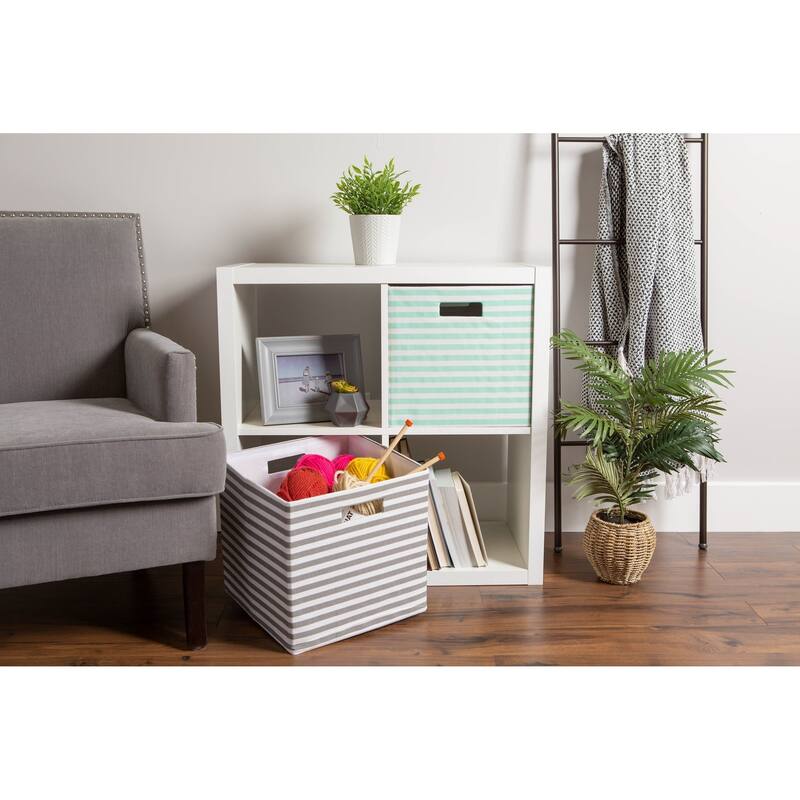 DII Pinstripe Polyester Cube