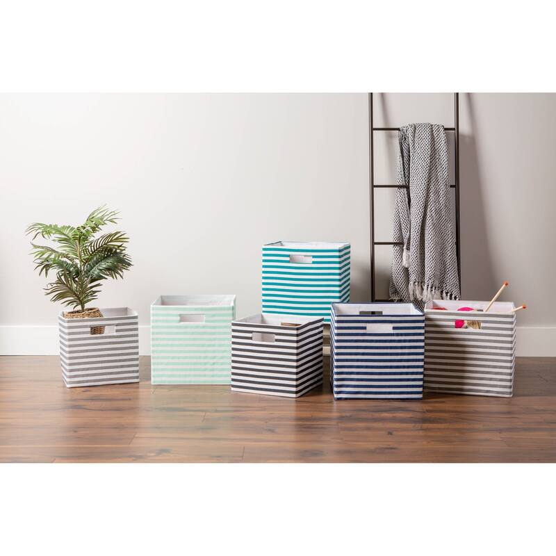 DII Pinstripe Polyester Cube