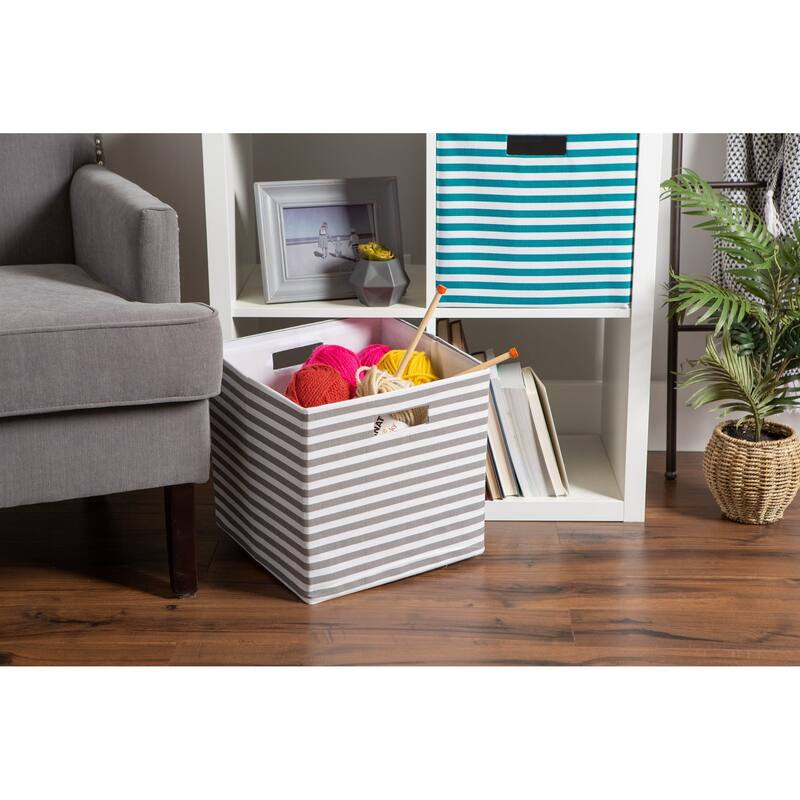 DII Pinstripe Polyester Cube
