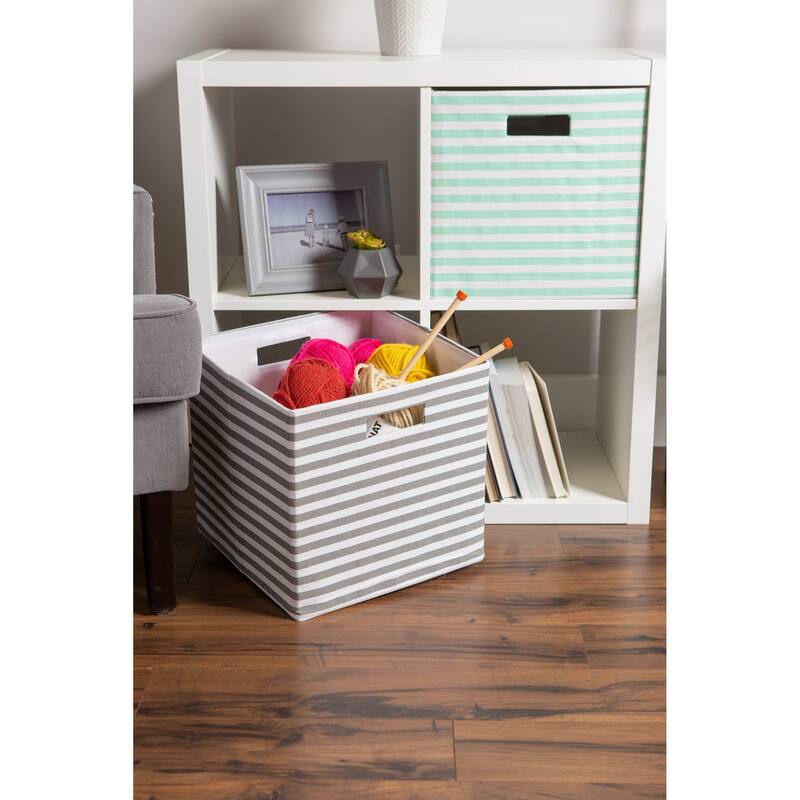 DII Pinstripe Polyester Cube