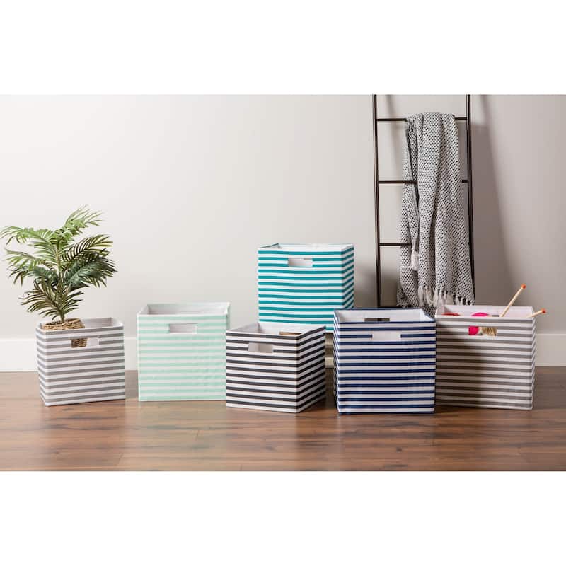 DII Pinstripe Polyester Cube