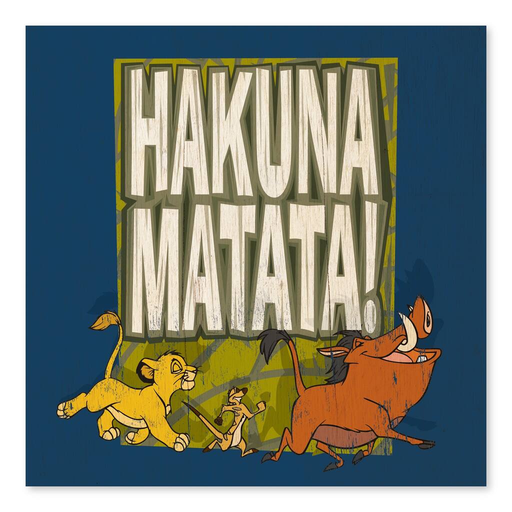 Hakuna Matata Blue Printed Canvas