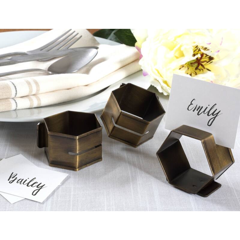 DII Geometric Napkin Ring (Set of 6)