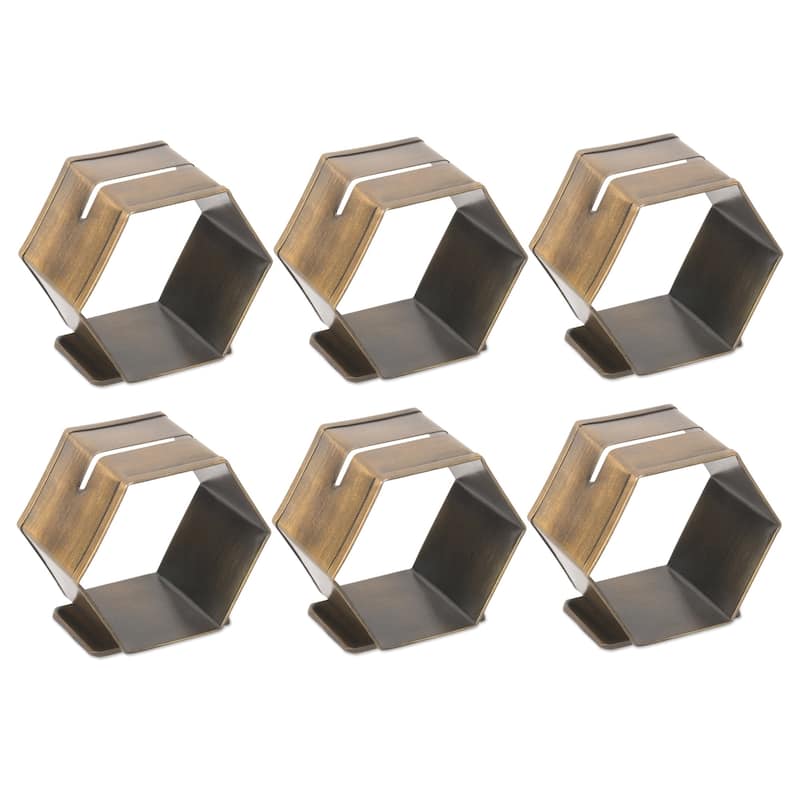 DII Geometric Napkin Ring (Set of 6)