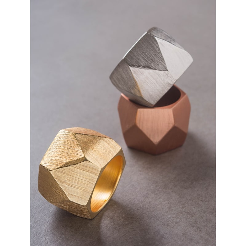 DII Geometric Napkin Ring (Set of 6)