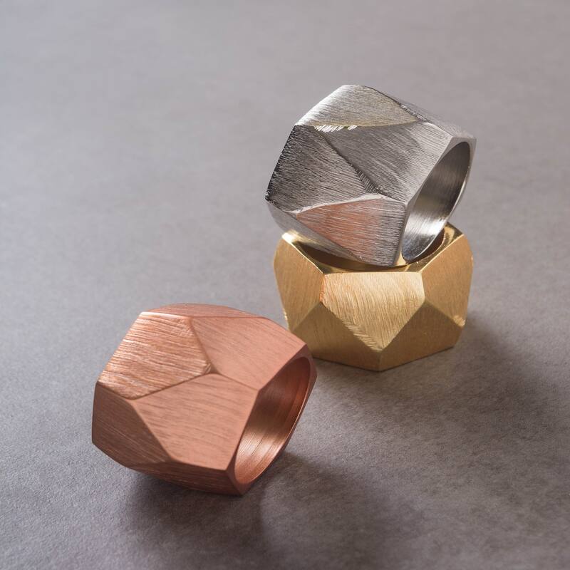 DII Geometric Napkin Ring (Set of 6)
