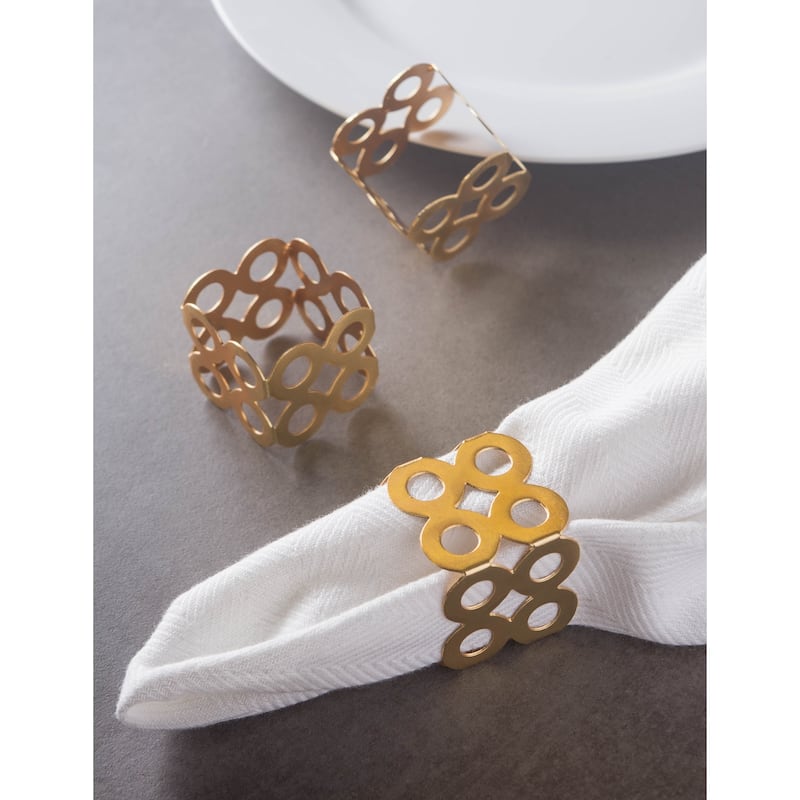 DII Geometric Napkin Ring (Set of 6)