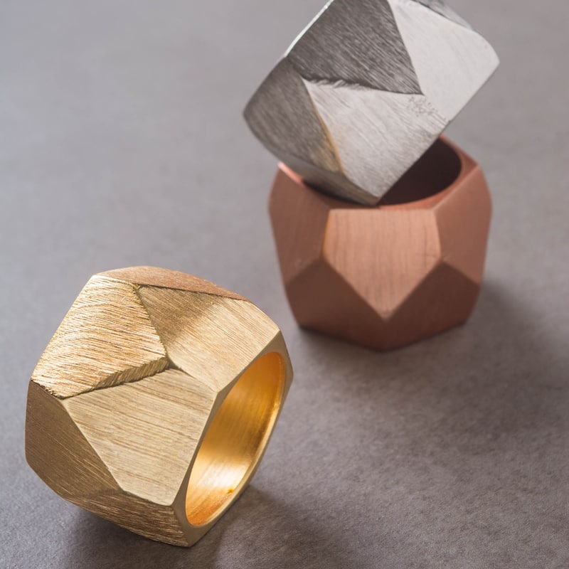 DII Geometric Napkin Ring (Set of 6)