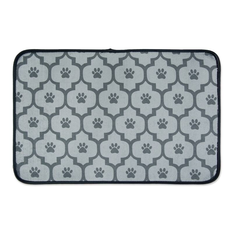 DII Microfiber Pet Mat - Small - Gray Lattice