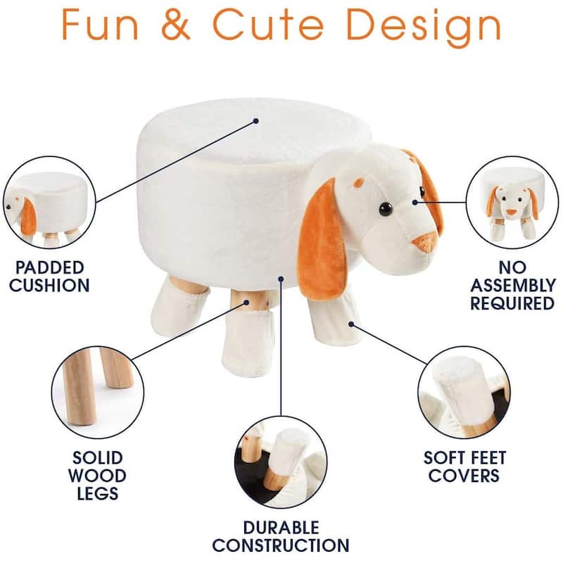 Cheer Collection Kids Mini Padded Footrest for Children and Nursery Décor
