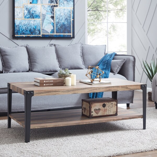 overstock industrial coffee table