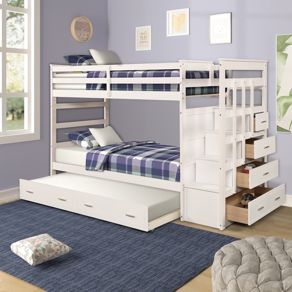 Shop Taylor & Olive Vervain Twin-over-Twin Bunk Bed with Storage - On ...