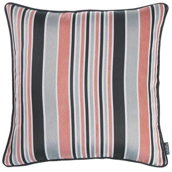 Porch Den Findley Pink Grey Striped Jacquard Throw Pillow Overstock 28533392