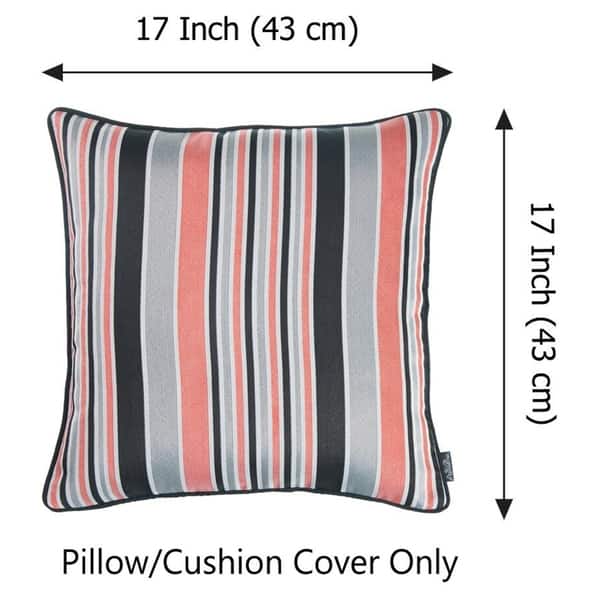 Porch Den Findley Pink Grey Striped Jacquard Throw Pillow Overstock 28533392