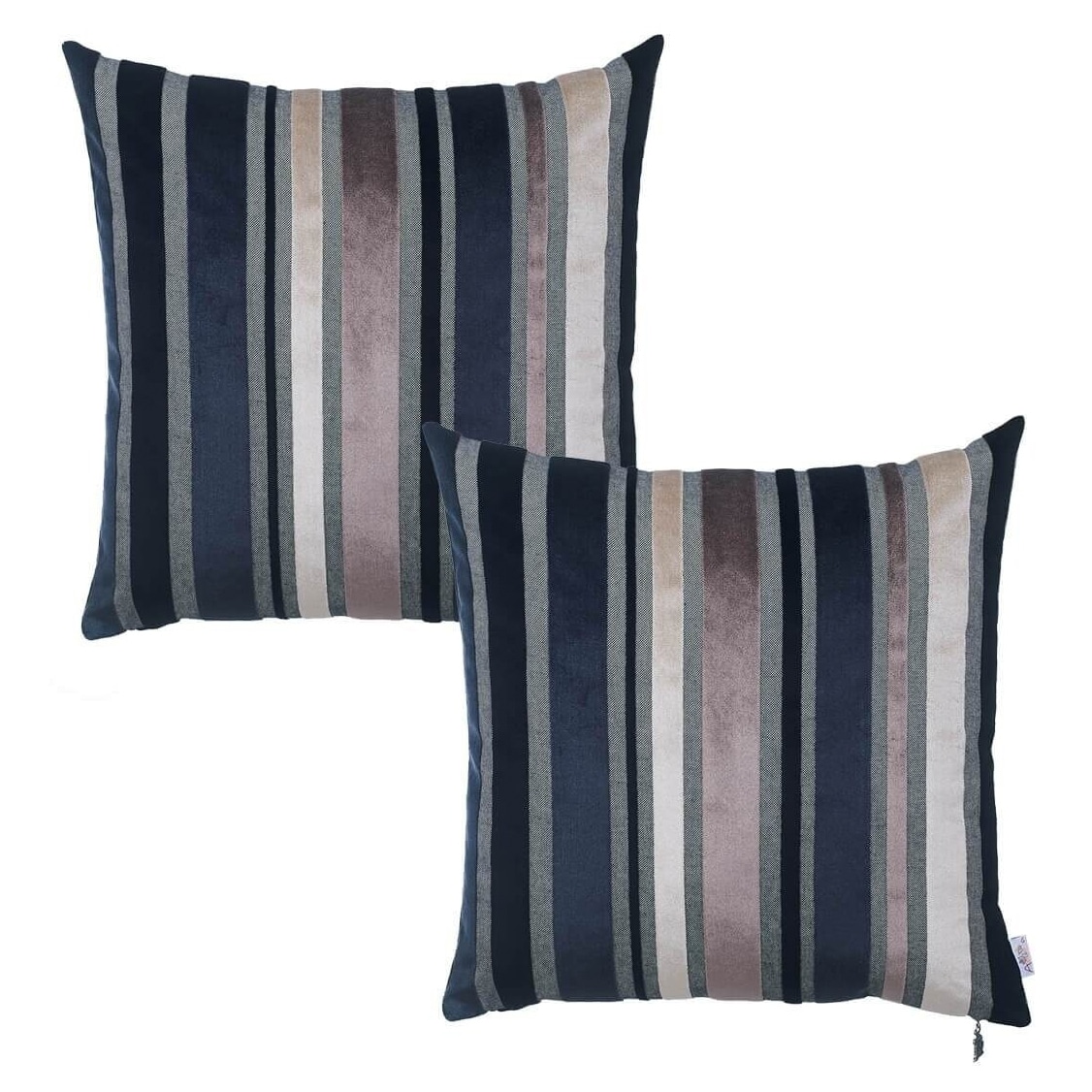 Shop Silver Orchid Shearer Velvet Dark Blue Throw Decorative