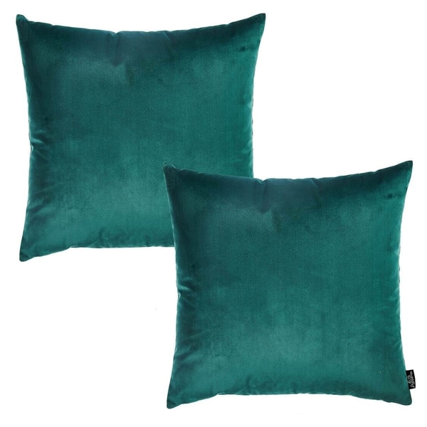 Shop Velvet Dark Emerald Green Decorative Throw Pillow ...