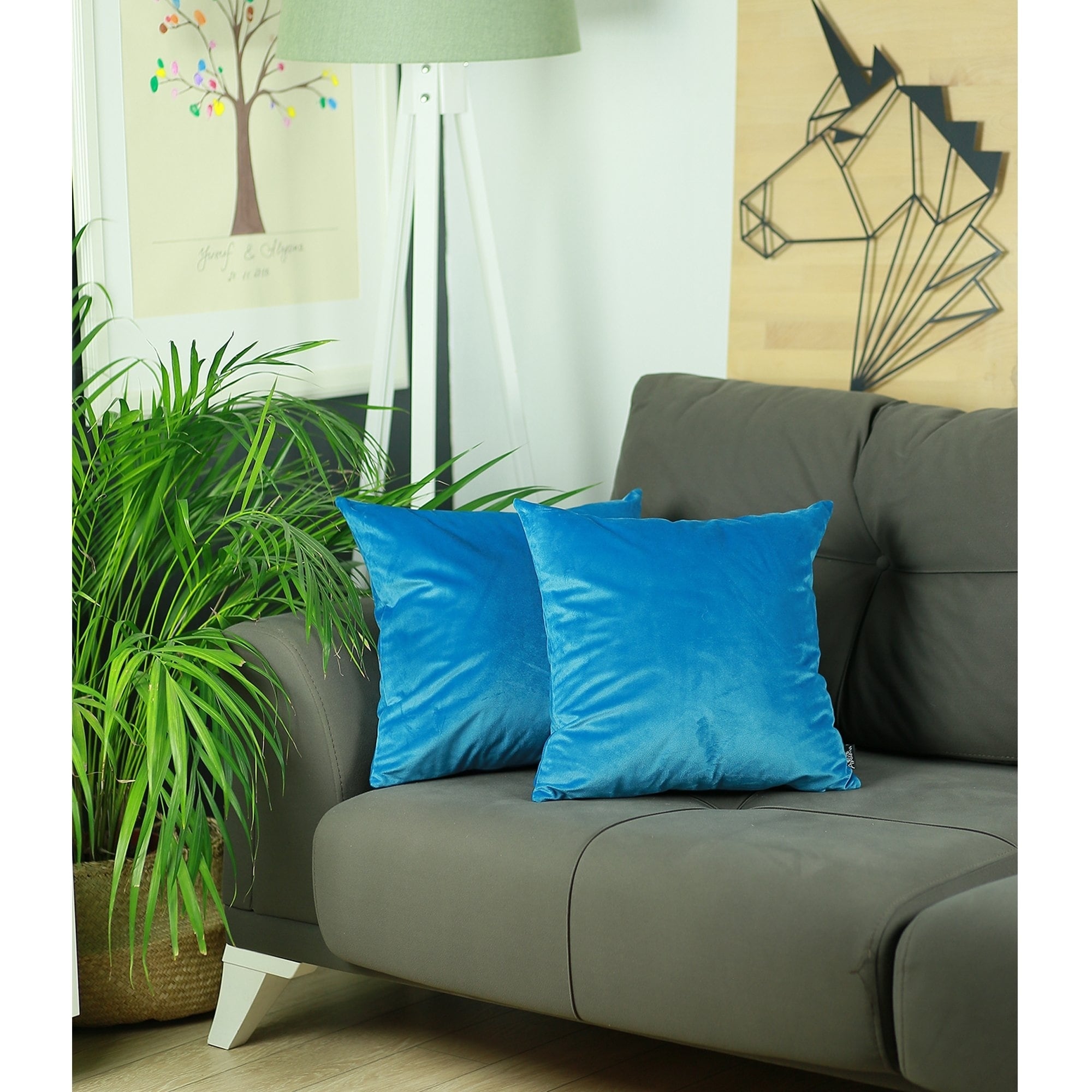 Petrol blue bed discount throw