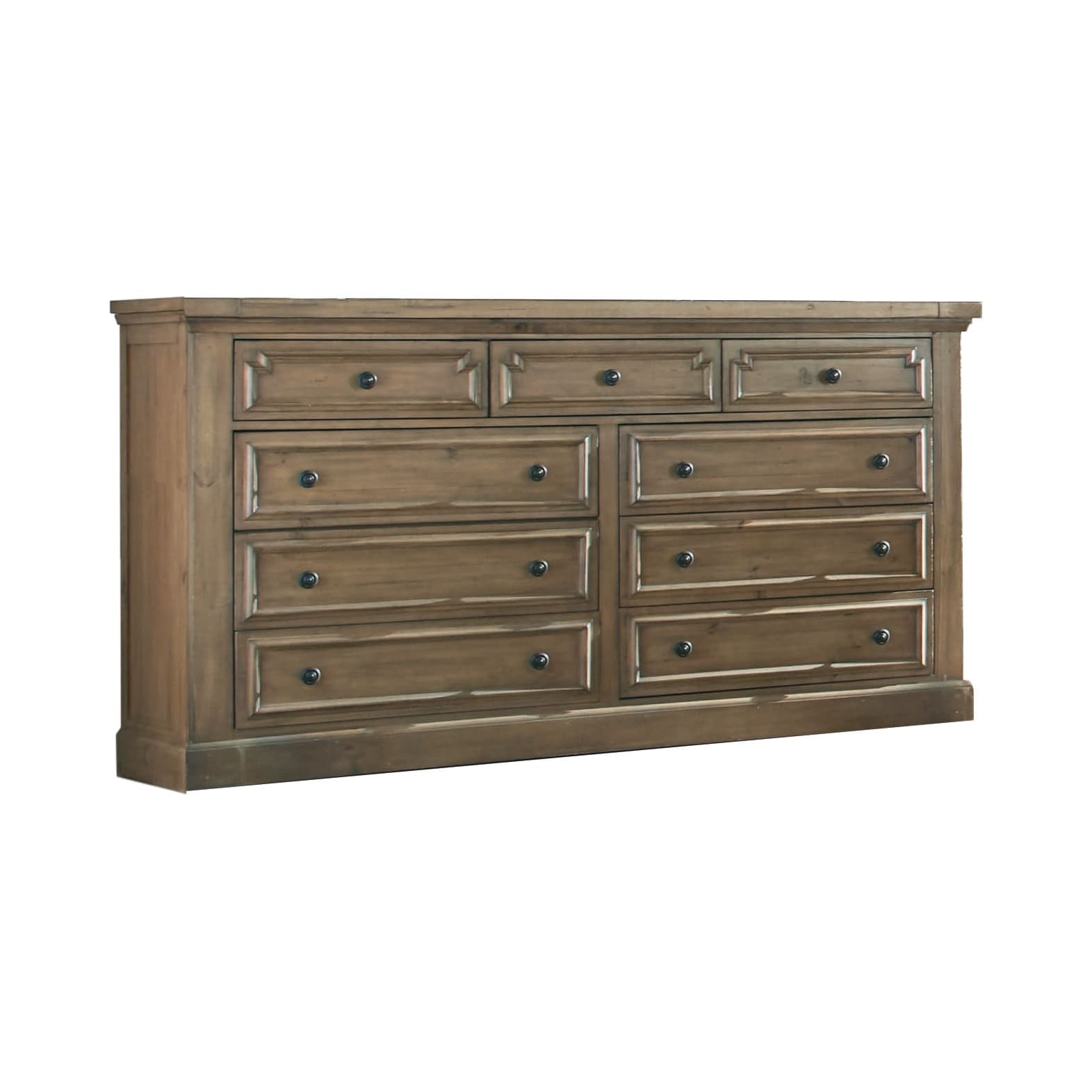 Shop Wooden Dresser With Nine Spacious Drawers And Jewelry Tray