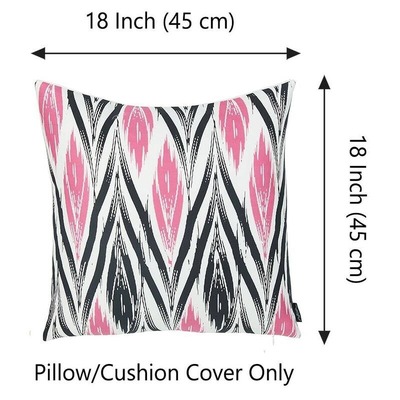Carson Carrington Geometric Pink Ikat 18-inch Printed Throw Pillow Cover
