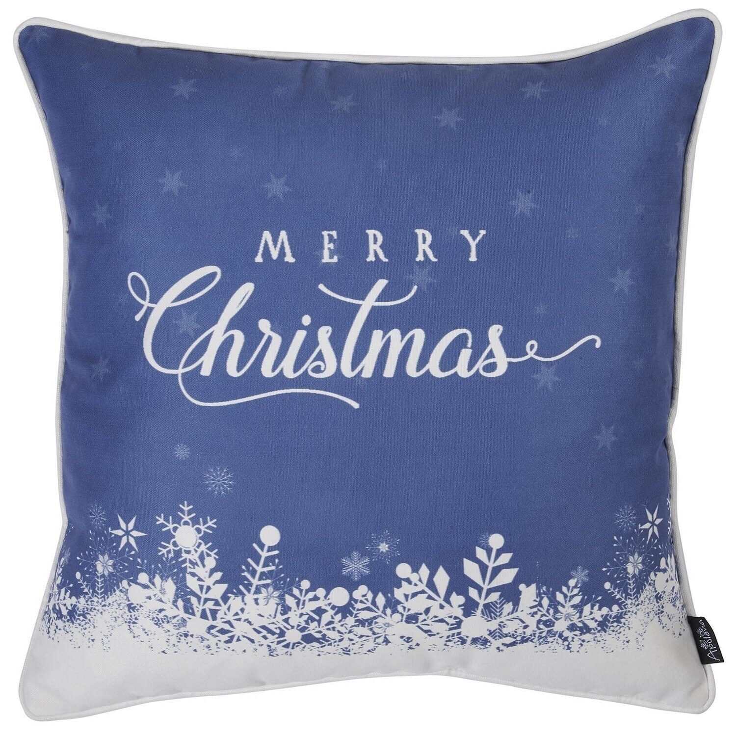 blue christmas throw pillows