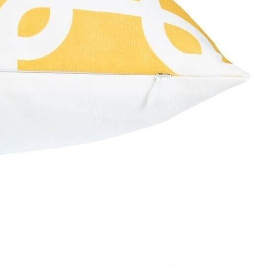 Porch & Den Pembrook Yellow Lattice Throw Pillow Cover