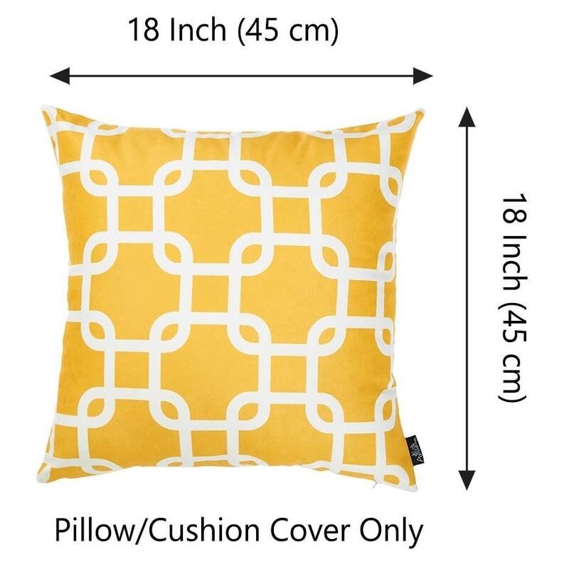 Porch & Den Pembrook Yellow Lattice Throw Pillow Cover