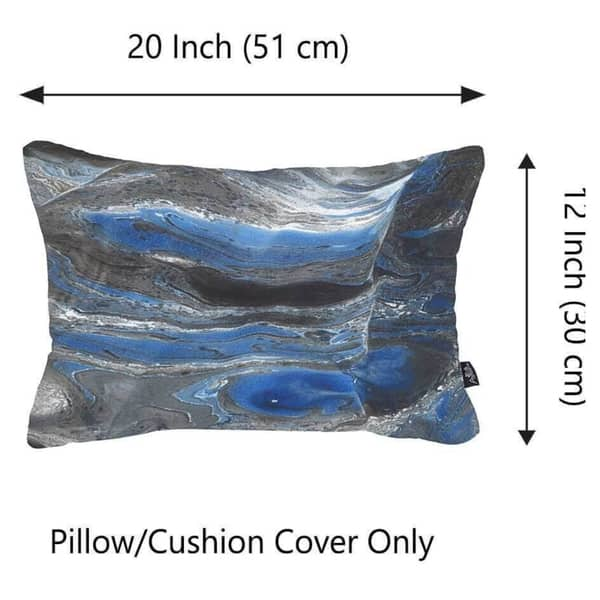 Porch Den Comet Blue Black Marble Printed Throw Pillow Cover On Sale Overstock 28533996