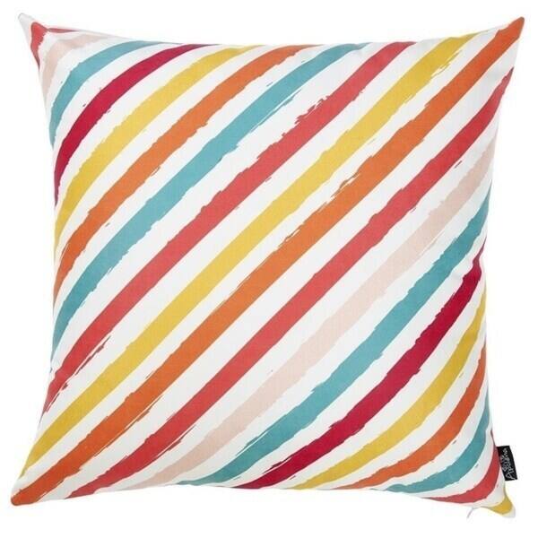 18x18 Throw Pillow Cover: Diagnol Corded Stripe