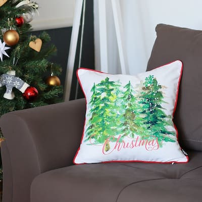 Christmas Trees Decorative Throw Pillow Cover Christmas Gift 18"x18"