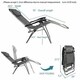 3 PCS Zero Gravity Chair Patio Chaise Lounge Chairs Table Chair Set Recliner - Thumbnail 4