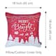 Christmas Snow Red Printed Throw Pillow Cover Christmas Gift 18"x18"