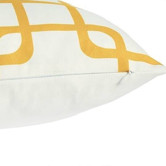 Carson Carrington Geometric Yellow Squares 18-inch Throw Pillow Cover