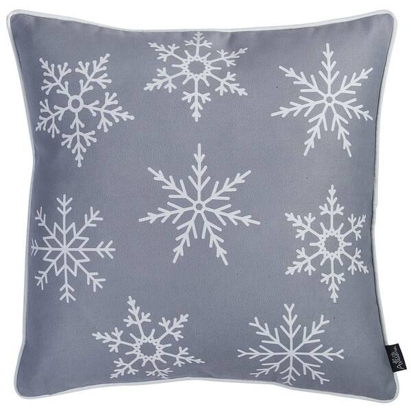 Shop Christmas Grey Snowflakes Throw Pillow Cover Christmas Gift