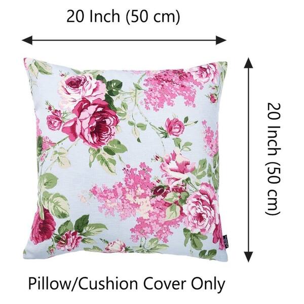 Porch & Den Colleen Pink Floral Throw Pillow Case (Set of 2 ...